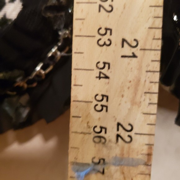 White House Black Market Houndstooth Blazer Chain Trim Hook Closure Size 4 - Picture 11 of 11